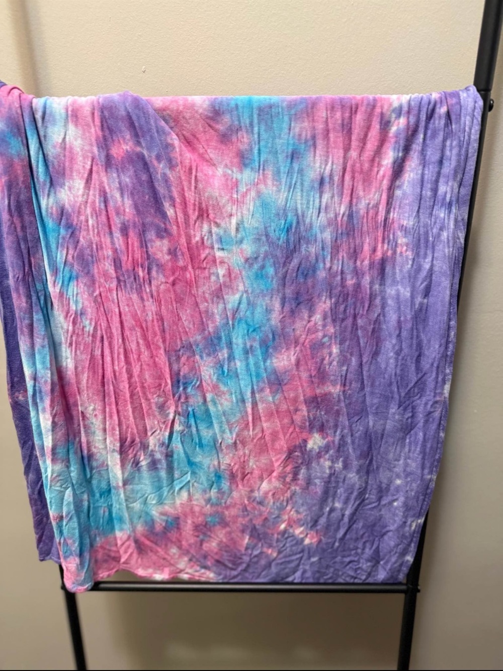 Lala hijabs | Tie-Dye jersey Hijab in Pink, Purple & Blue